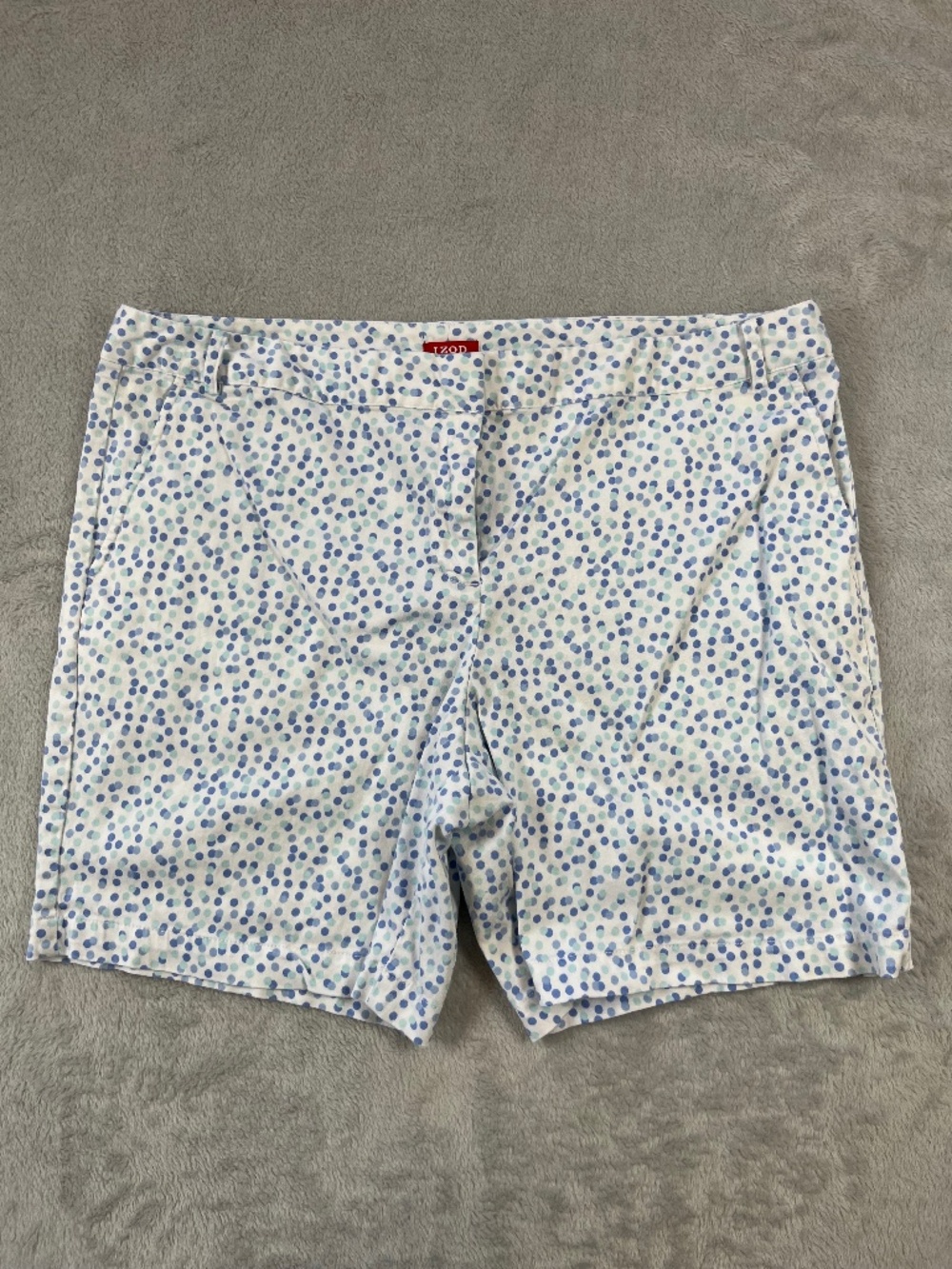 Women's Izod Confetti Shorts sz 14 Polka Dots Preppy Coastal Golf Beach